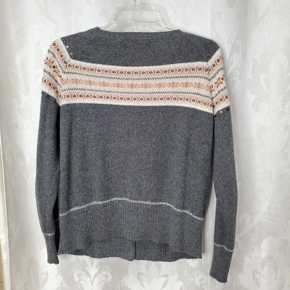 RELATIVITY Rabbit Hair Embellished Cardigan Sweater - Picture 2 of 5